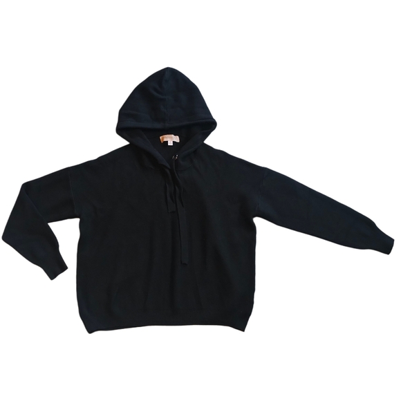Philosophy Sweaters - PHILOSOPHY Black Hooded Crop Sweater Size Medium